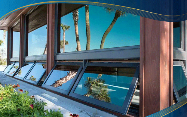 Cửa sổ hất liền vách kính - Dành cho các ô chờ kích thước lớn, showroom.